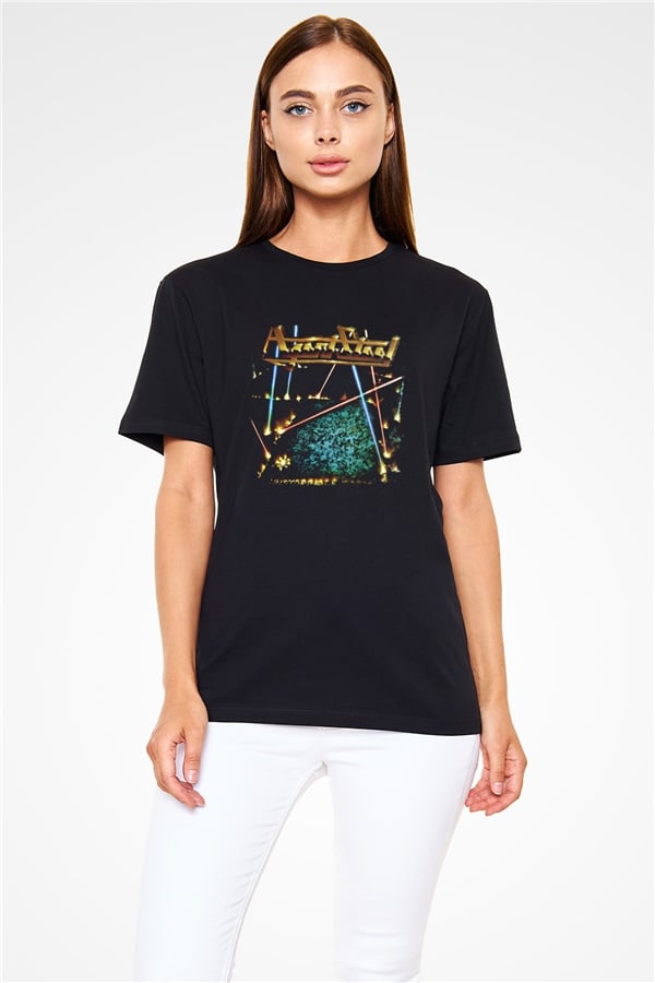 Agent Steel Printed Unisex Black T-Shirt