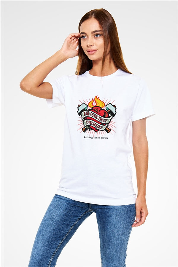 Agnostic Front Printed Unisex White T-Shirt