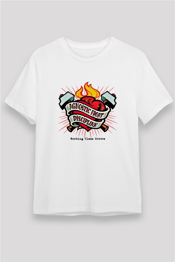 Agnostic Front Printed Unisex White T-Shirt