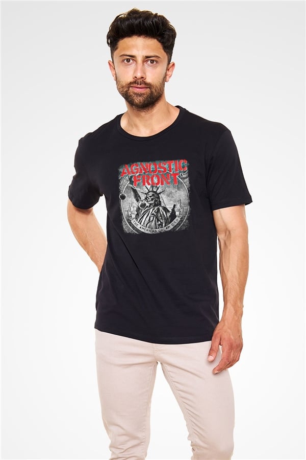 Agnostic Front Print Unisex Black T-Shirt