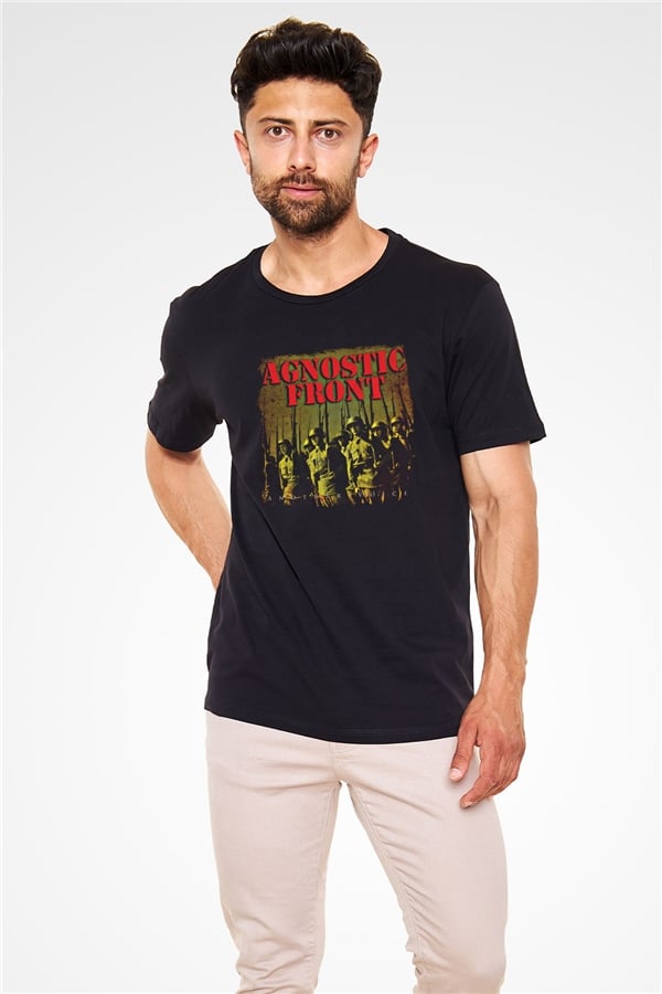 Agnostic Front Printed Unisex Black T-Shirt