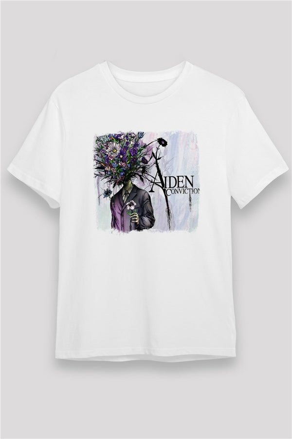 Aiden Graphic Print Unisex White T-Shirt
