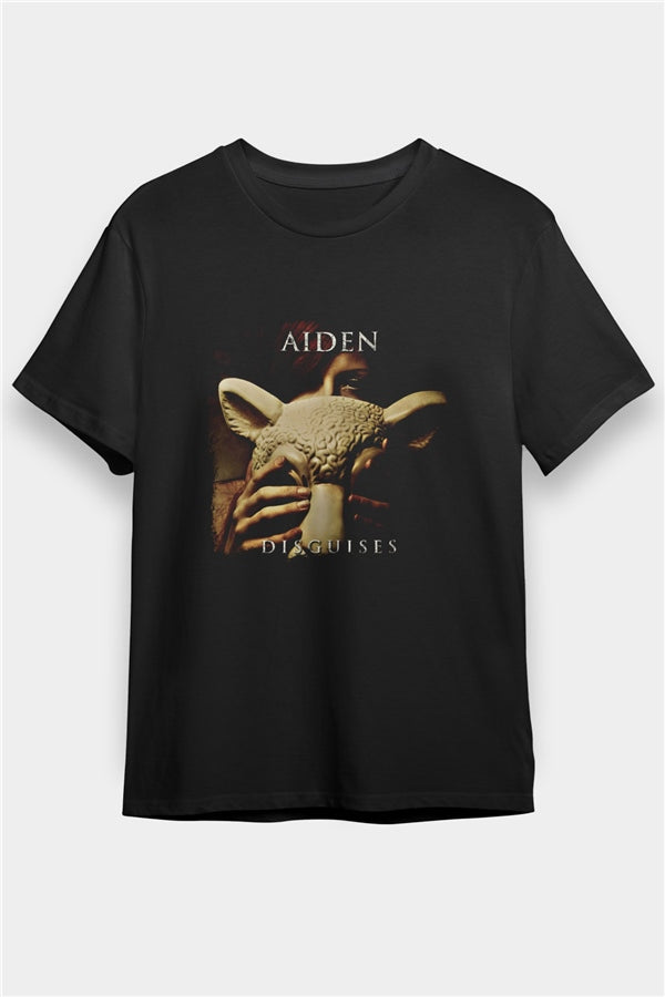 Aiden Printed Unisex Black T-Shirt