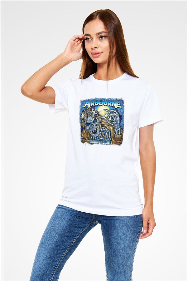 Airbourne Printed Unisex White T-Shirt