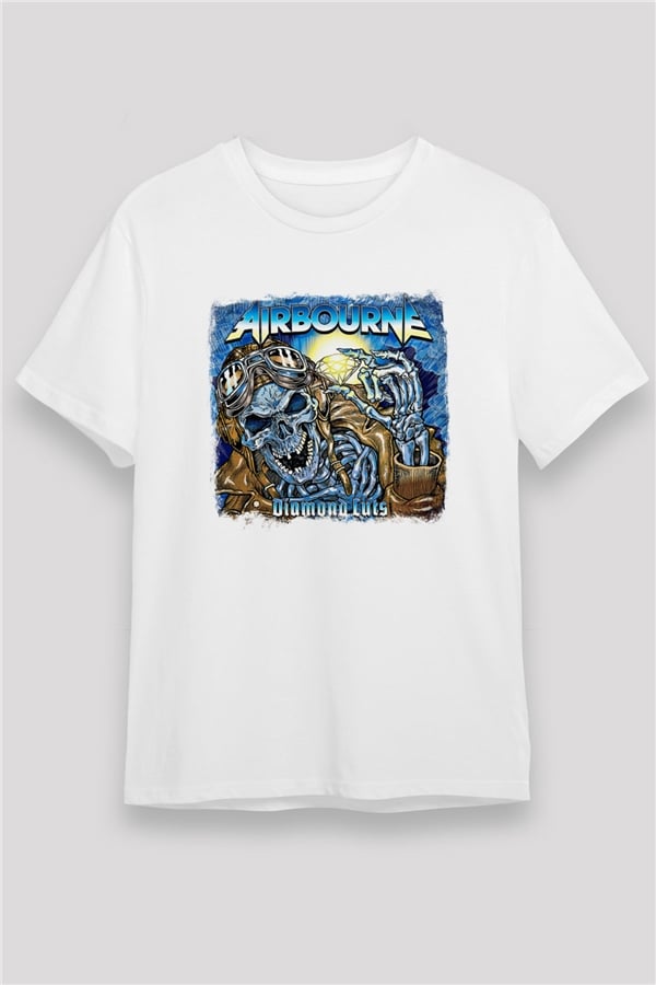 Airbourne Printed Unisex White T-Shirt
