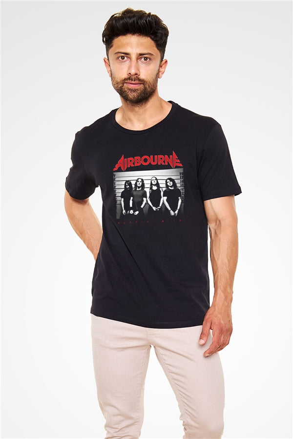 Airbourne Printed Unisex Black T-Shirt