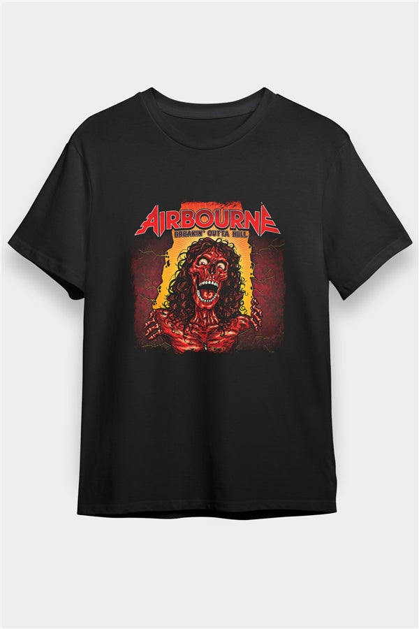 Airbourne Printed Unisex Black T-Shirt