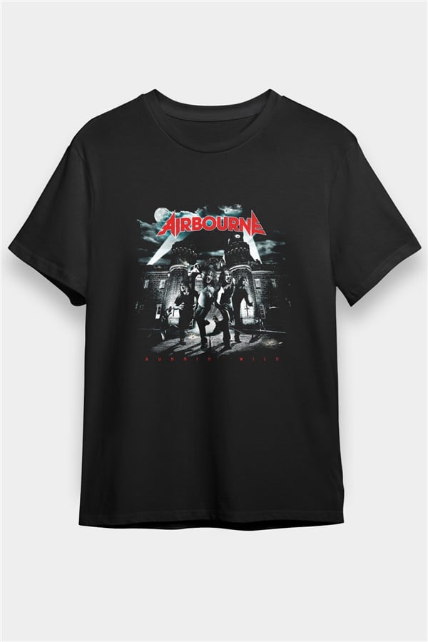 Airbourne Printed Unisex Black T-Shirt