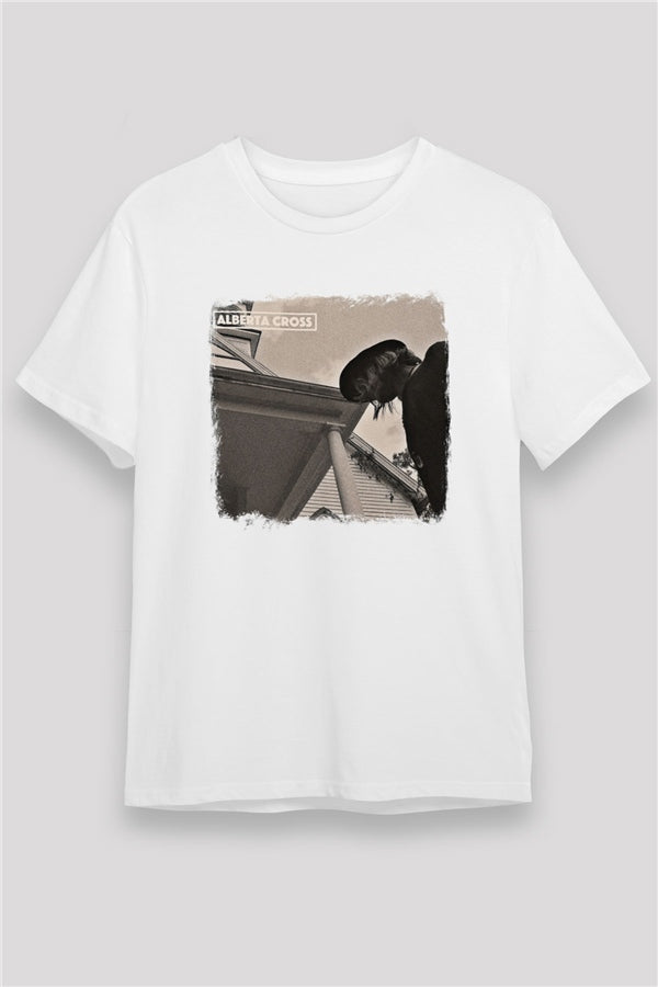 Alberta Cross Printed Unisex White T-Shirt