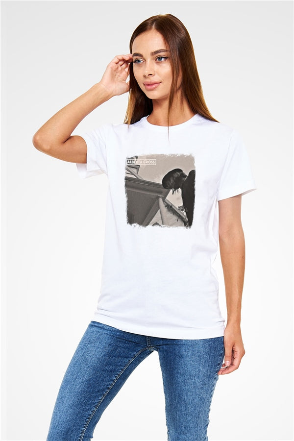 Alberta Cross Printed Unisex White T-Shirt