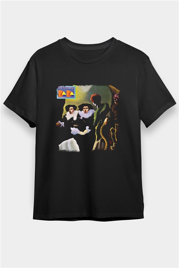 Alice Cooper Printed Unisex Black T-Shirt