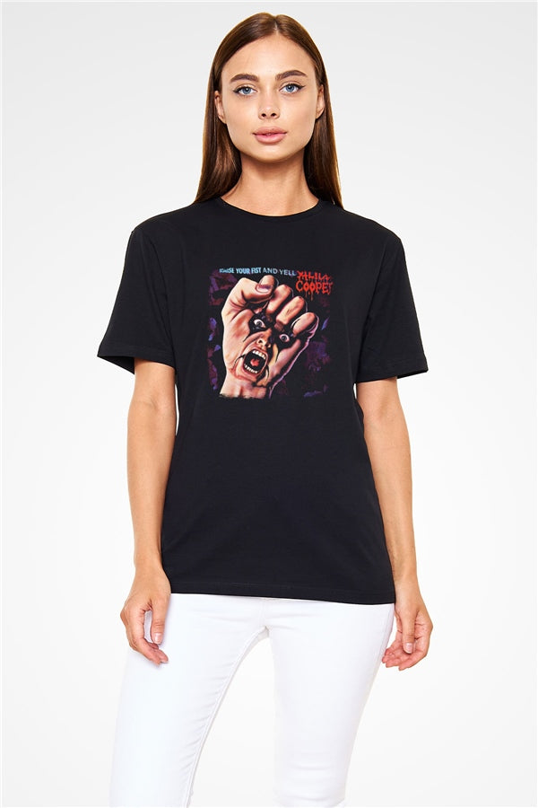 Alice Cooper Printed Unisex Black T-Shirt