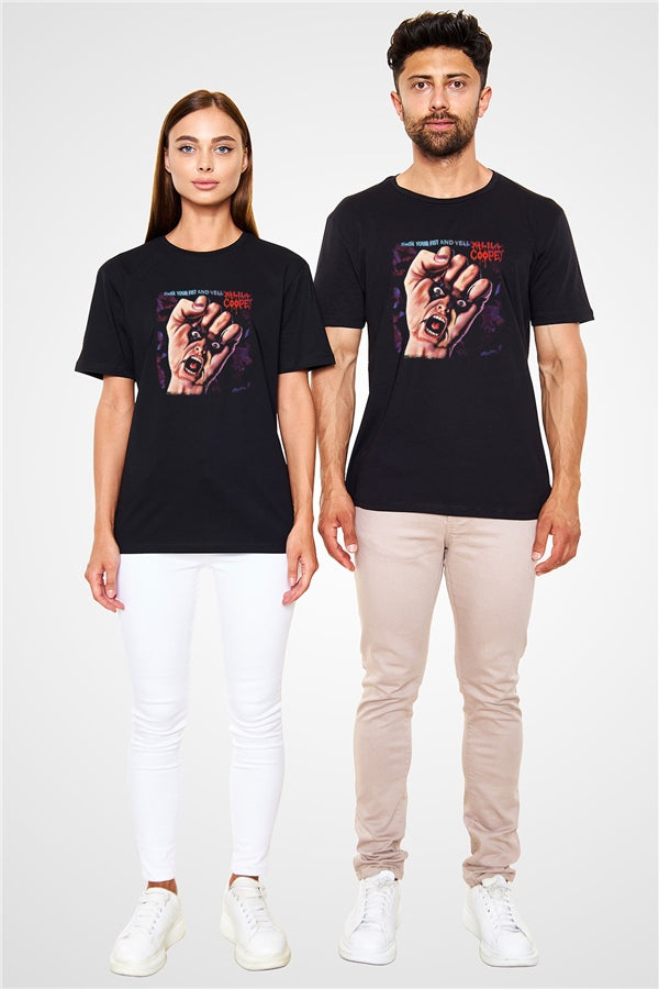 Alice Cooper Printed Unisex Black T-Shirt