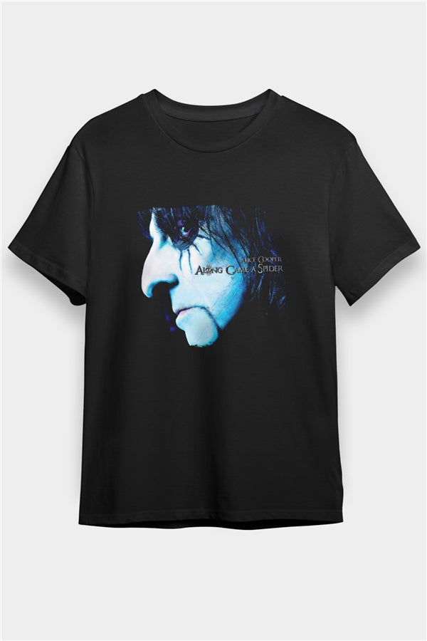 Alice Cooper Printed Unisex Black T-Shirt
