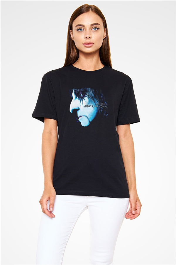 Alice Cooper Printed Unisex Black T-Shirt