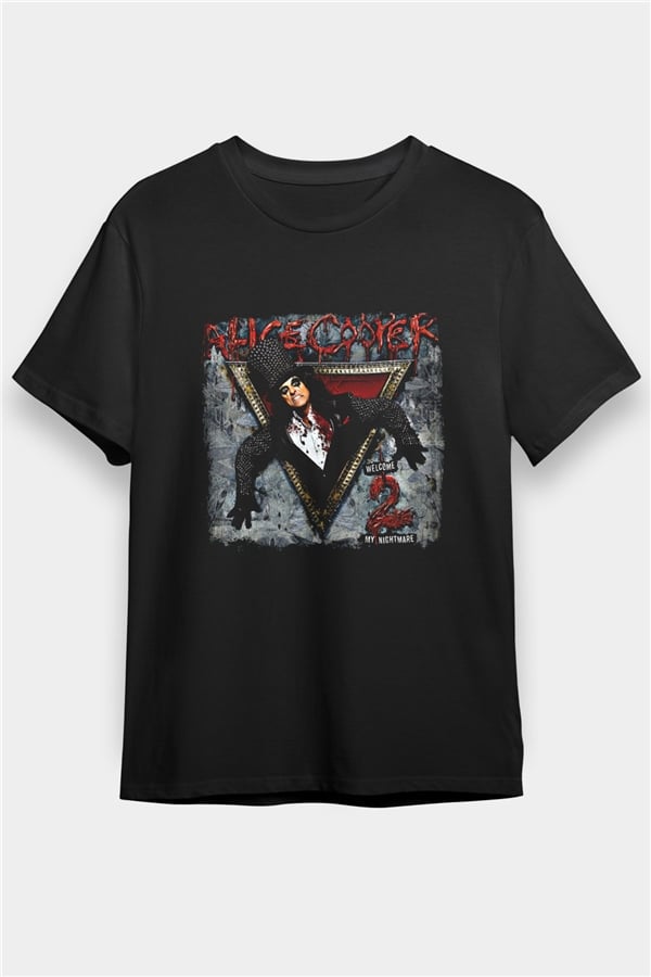 Alice Cooper Printed Unisex Black T-Shirt