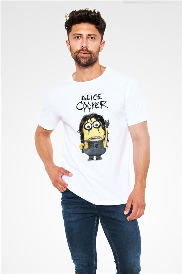 Alice Cooper White Unisex T-Shirt