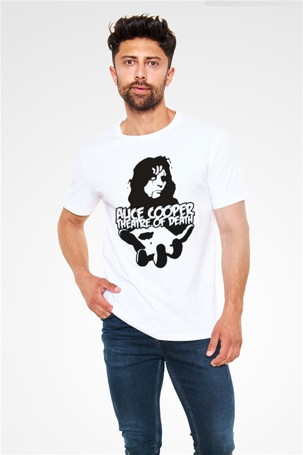 Alice Cooper White Unisex T-Shirt