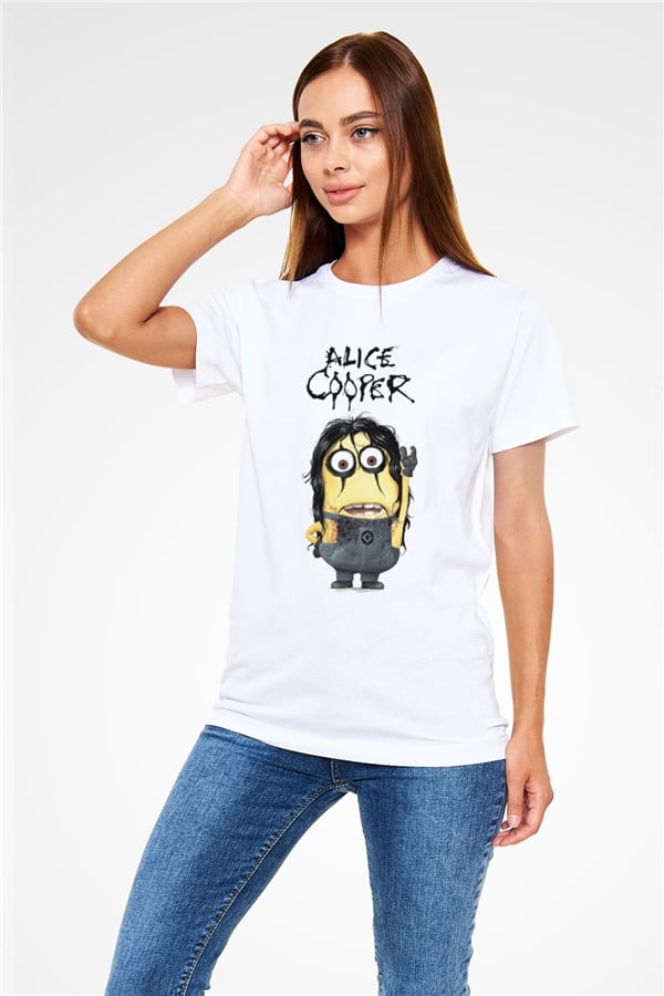 Alice Cooper White Unisex T-Shirt