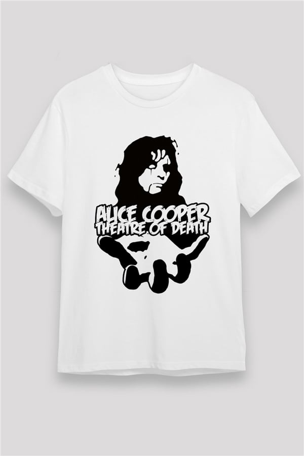 Alice Cooper White Unisex T-Shirt