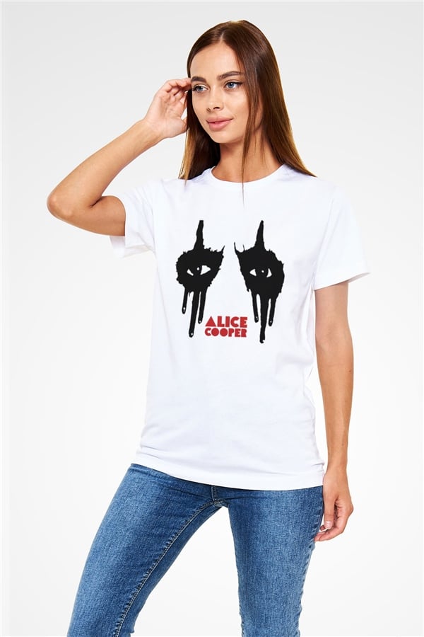 Alice Cooper White Unisex T-Shirt