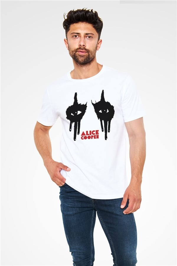 Alice Cooper White Unisex T-Shirt