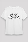 Alice Cooper White Unisex T-Shirt