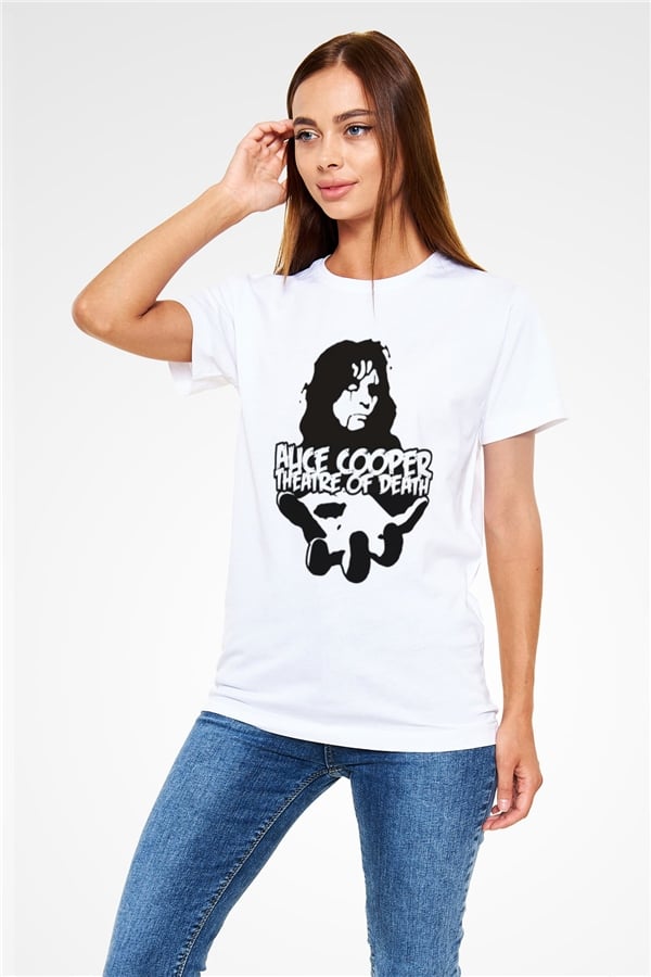 Alice Cooper White Unisex T-Shirt