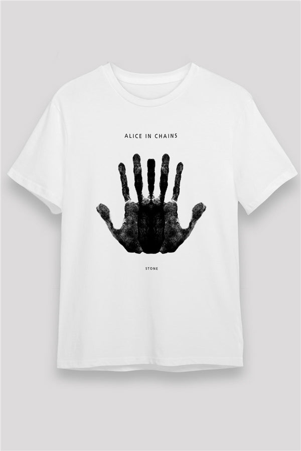 Alice in Chains Printed Unisex White T-Shirt