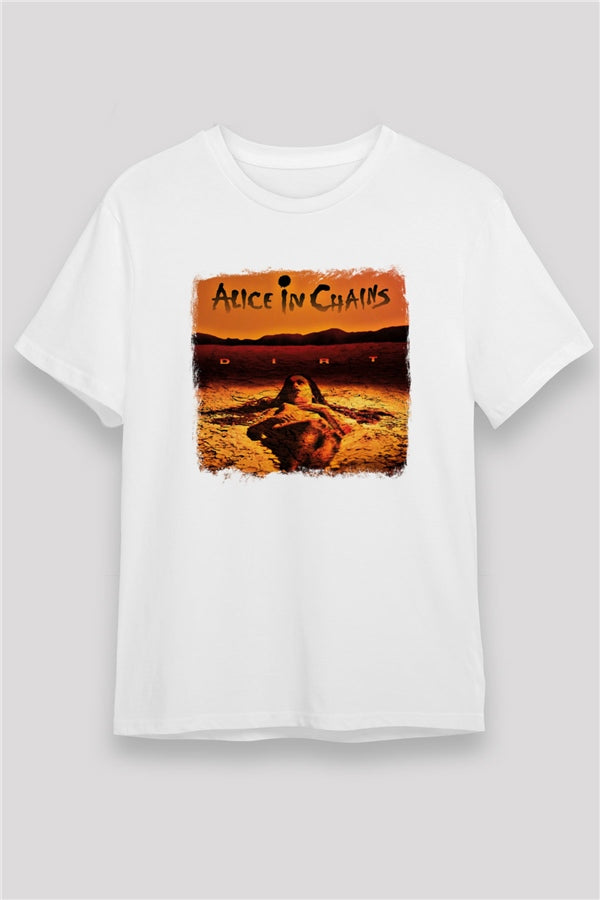 Alice in Chains Printed Unisex White T-Shirt