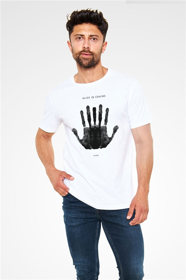 Alice in Chains Printed Unisex White T-Shirt