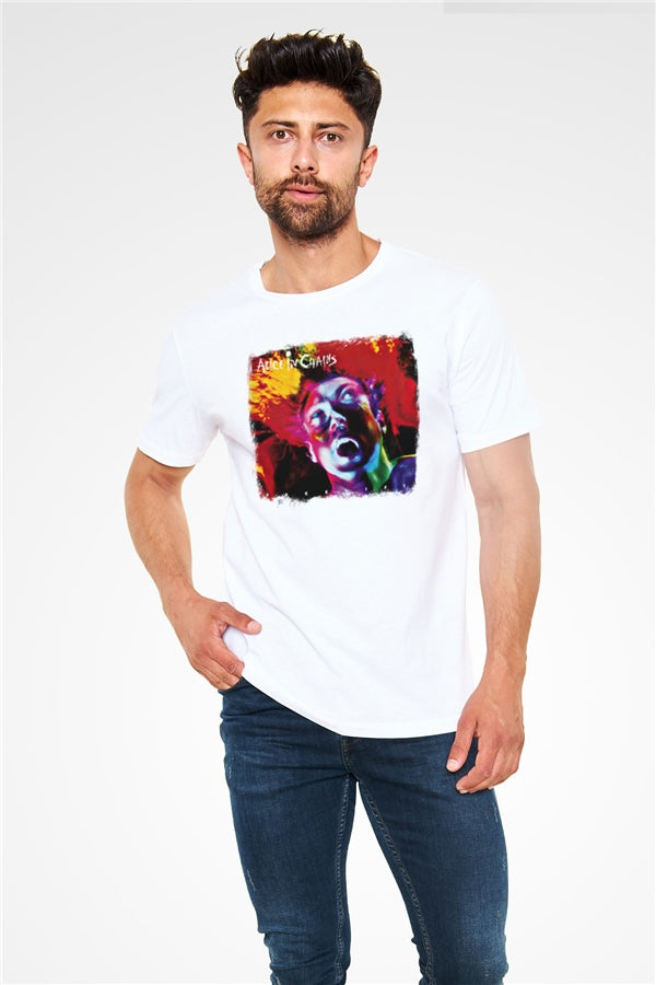 Alice in Chains Printed Unisex White T-Shirt