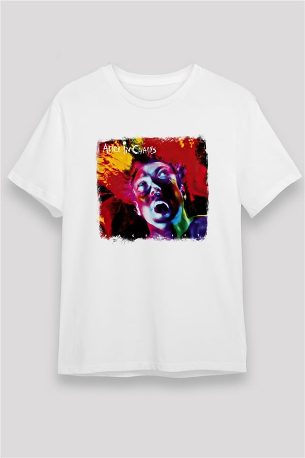 Alice in Chains Printed Unisex White T-Shirt