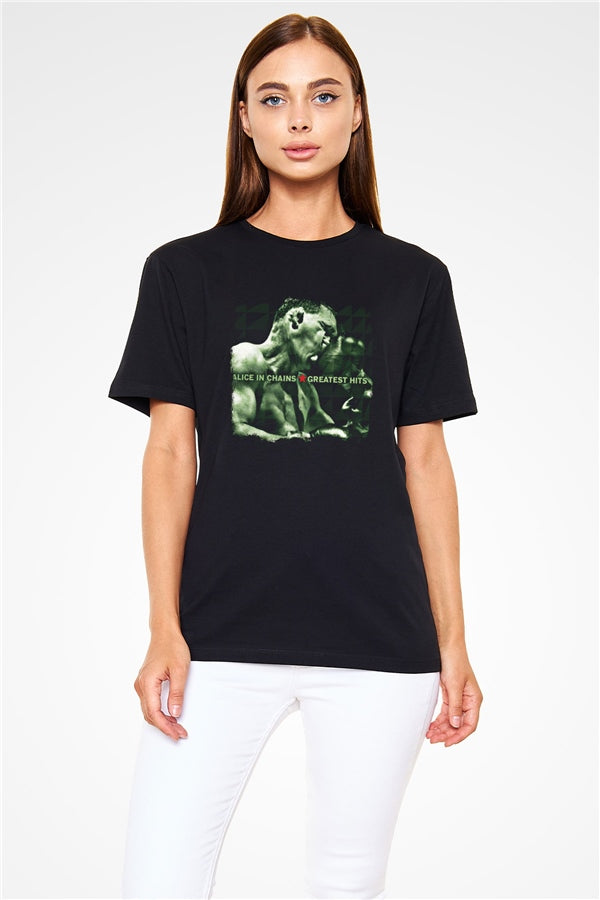 Alice in Chains Printed Unisex Black T-Shirt