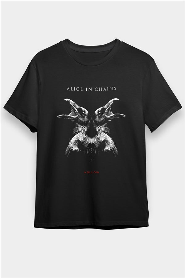 Alice in Chains Printed Unisex Black T-Shirt