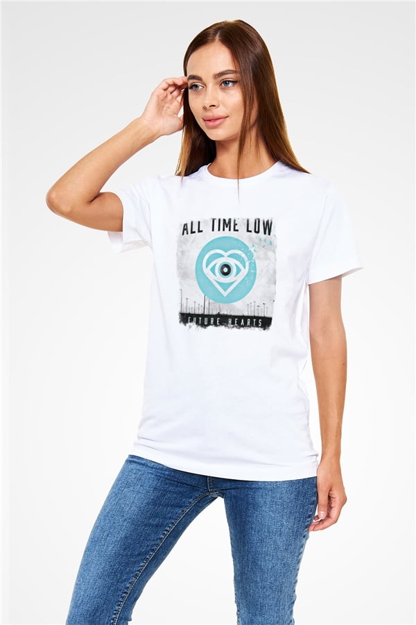 All Time Low Printed Unisex White T-Shirt