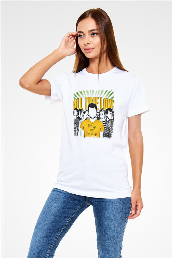 All Time Low Printed Unisex White T-Shirt