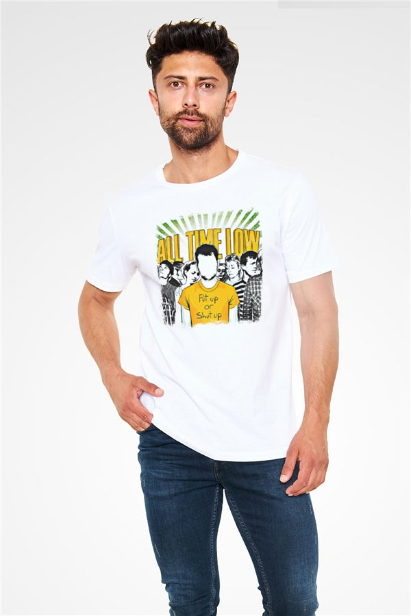 All Time Low Printed Unisex White T-Shirt