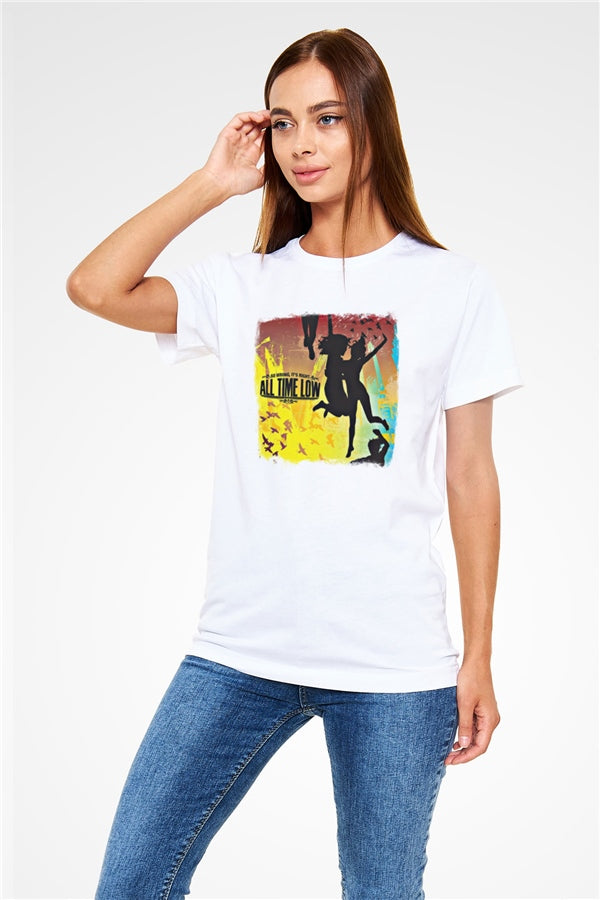 All Time Low Printed Unisex White T-Shirt