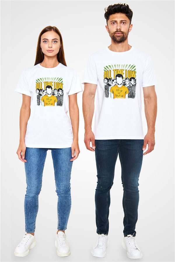 All Time Low Printed Unisex White T-Shirt
