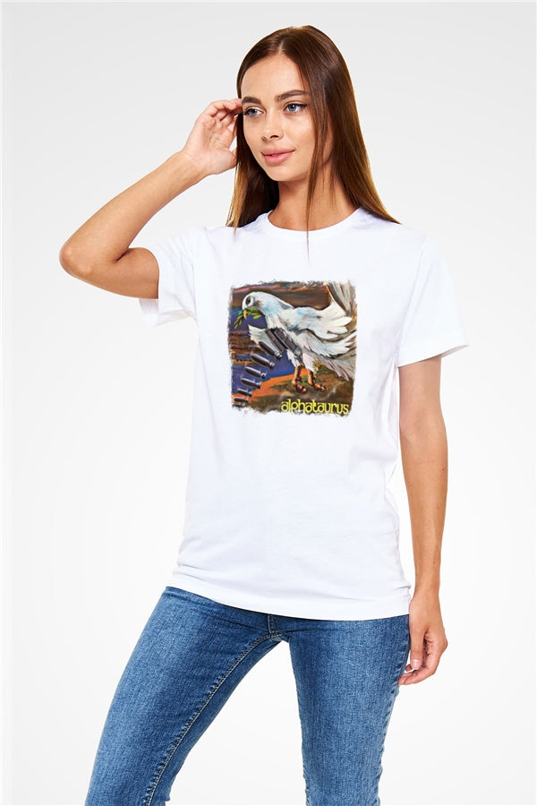 Alphataurus Printed Unisex White T-Shirt