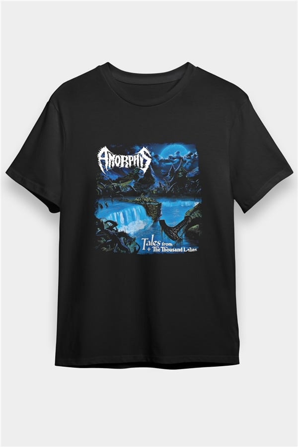 Amorphis Black Graphic Unisex T-Shirt