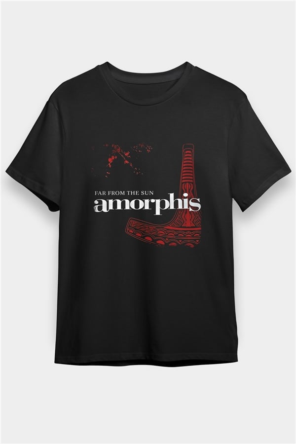 Amorphis Printed Unisex Black T-Shirt