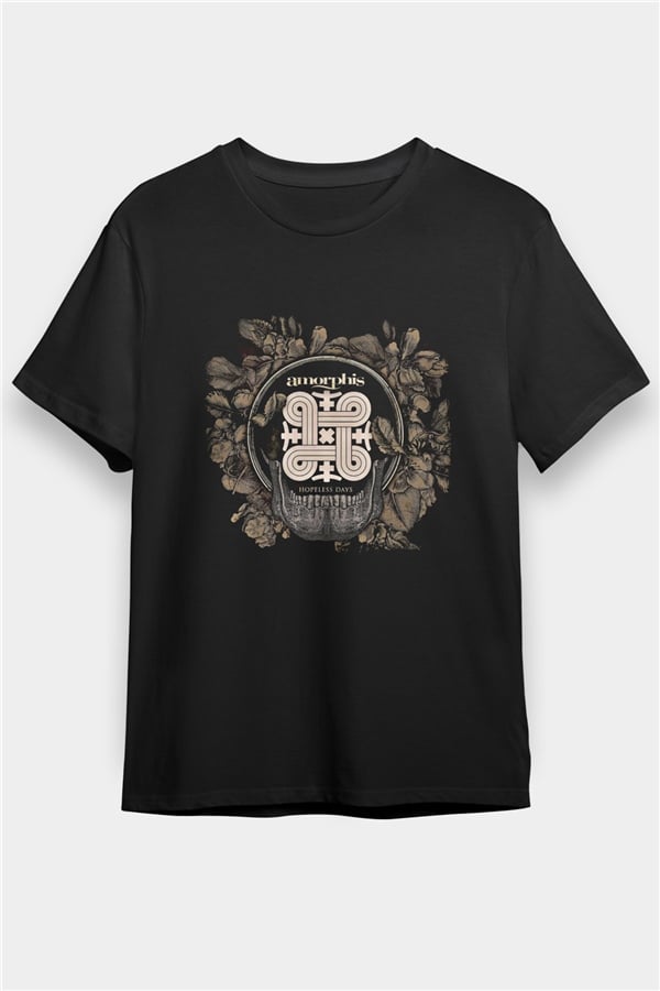 Amorphis Black Unisex Graphic T-Shirt