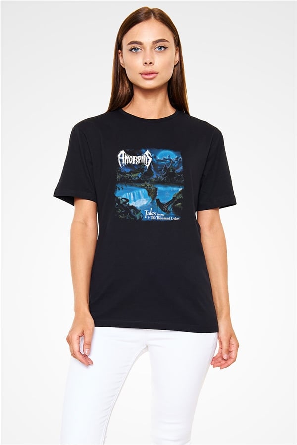 Amorphis Black Graphic Unisex T-Shirt