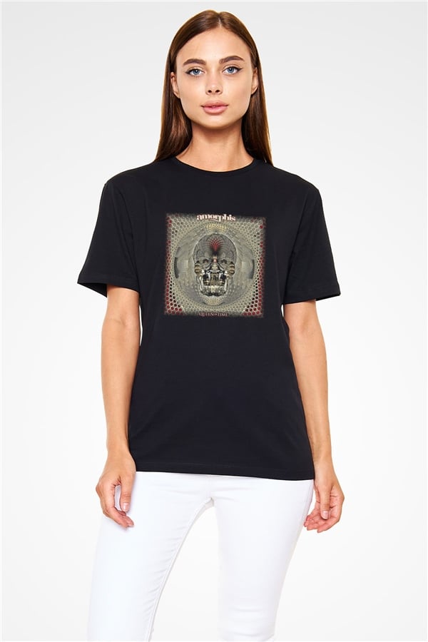 Amorphis Printed Unisex Black T-Shirt