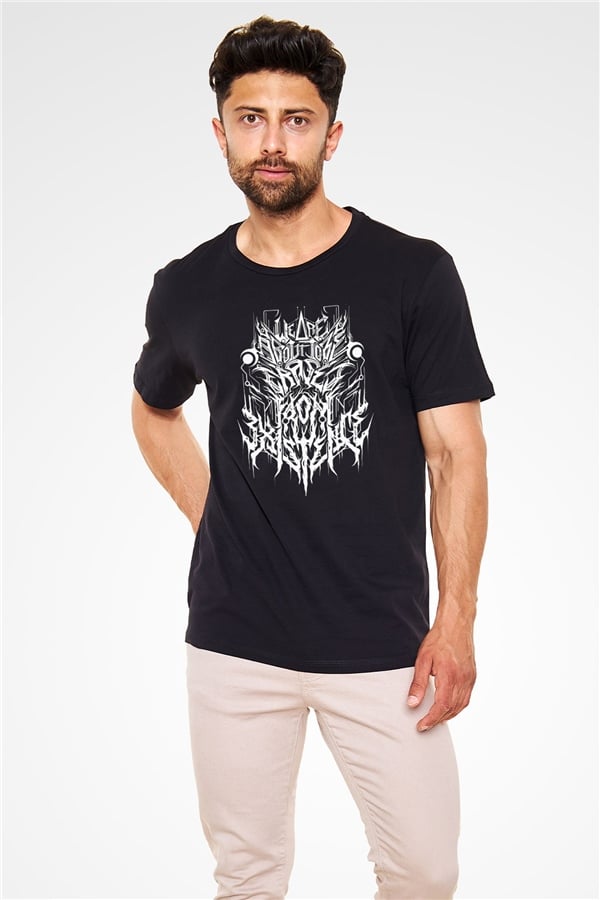 Analepsy Printed Unisex Black T-Shirt