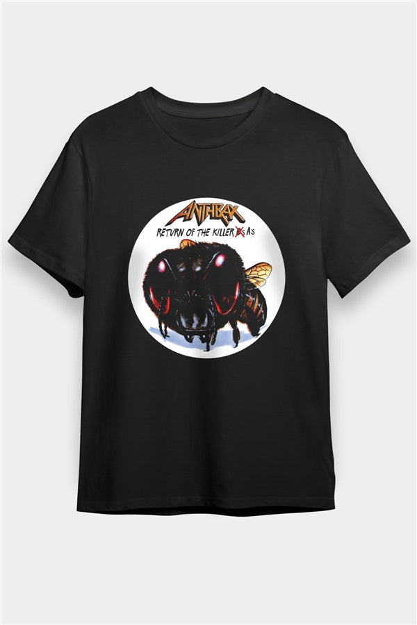 Anthrax Printed Unisex Black T-Shirt