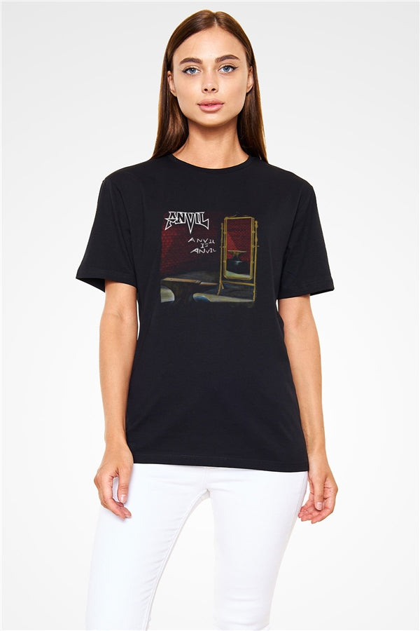 Anvil Printed Unisex Black T-Shirt