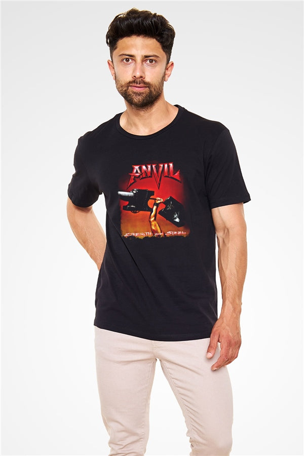 Anvil Printed Unisex Black T-Shirt